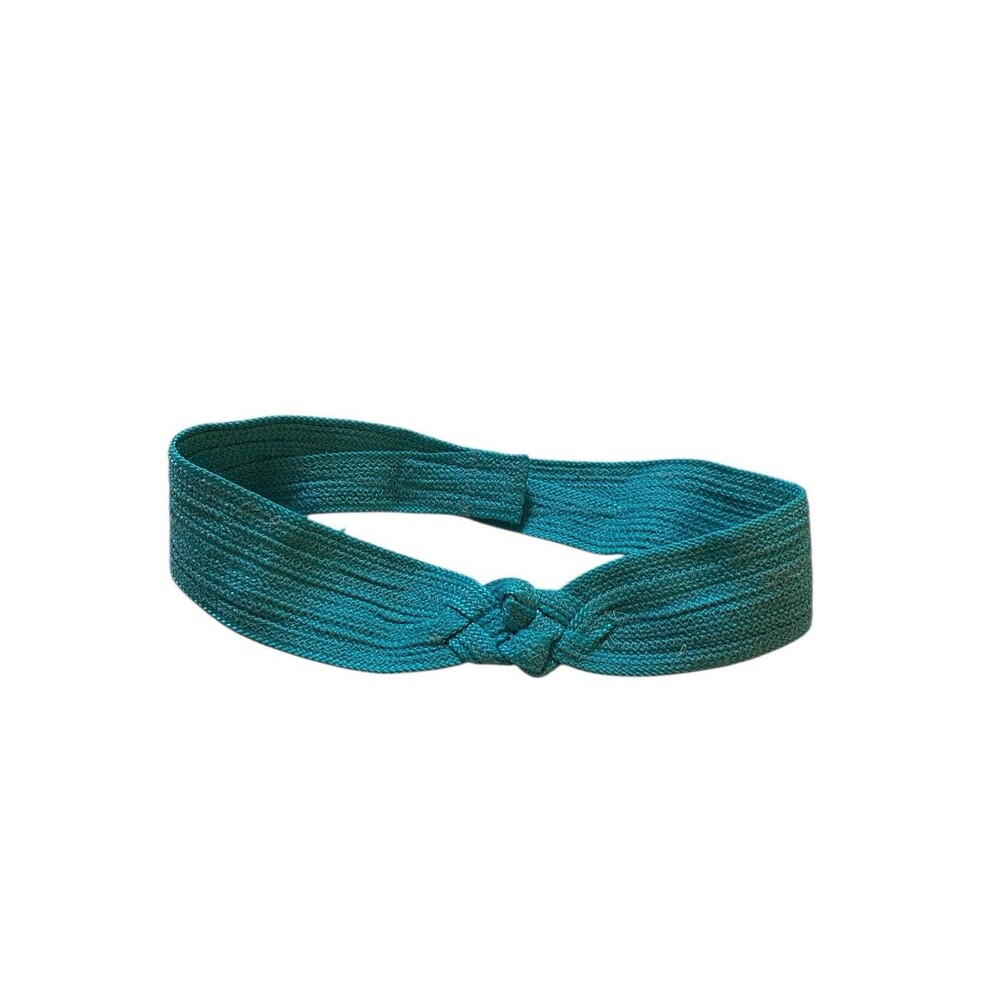 Gitano Vintage Turquoise Blue Woven Knot Front Waist Belt M/L Adjustable